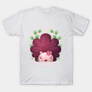 Cute hedgehog with flower T-Shirt